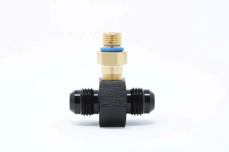 Aeromotive VaporWorx Gauge Setting Fitting Adapter - (1) AN-06 Male-Male Union & 1/8in NPT Port - Image 3