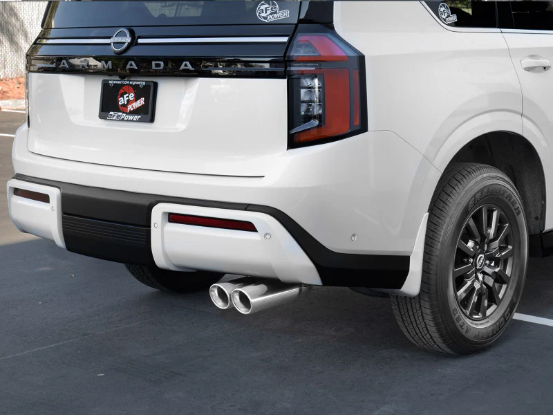 aFe Vulcan Series 3in Stnless Steel Cat-Back Exhaust w/Polished Tip Nissan Armada 25-26 V6-3.5L(tt) - Image 4