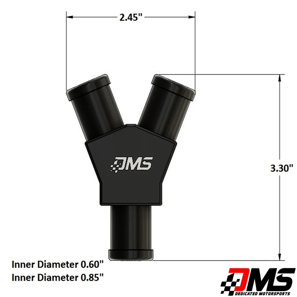 Dedicated Motorsports - Billet Y-Fitting 1" to dual 3/4" - Image 2