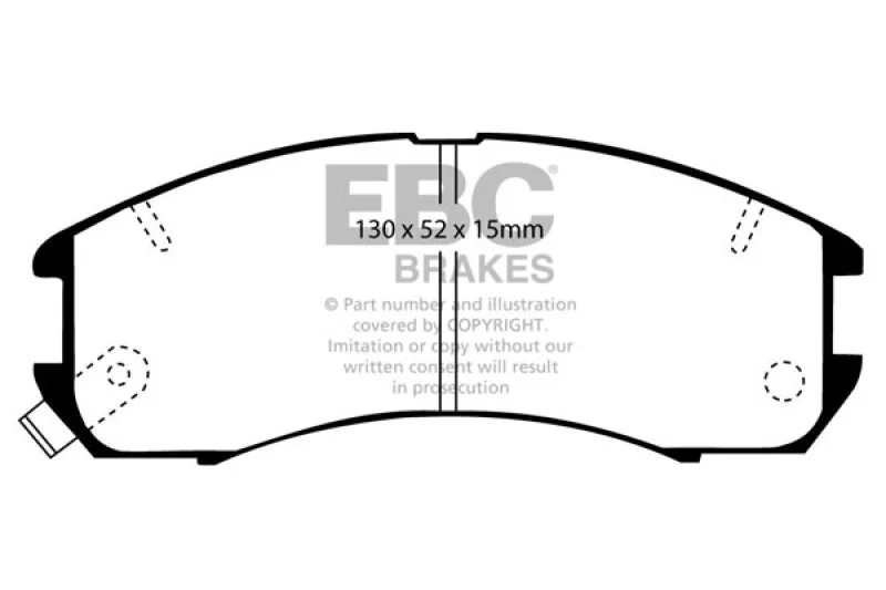 EBC 89-92 Ford Probe 2.2 Greenstuff Front Brake Pads - Image 4