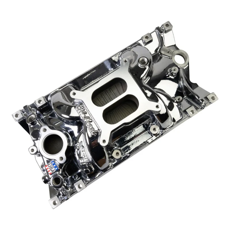Edelbrock Chevy Vortec SB Performance EPS Manifold - Chrome Plasma Finish - Image 3