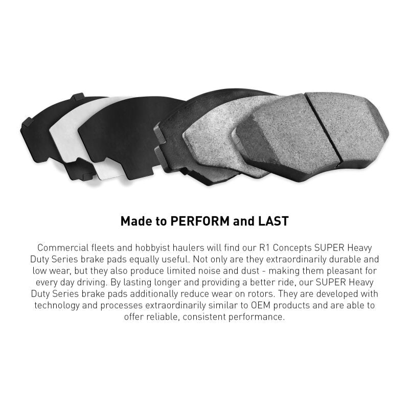 R1 02-06 Freightliner Sprinter 3500 Rear Super Duty Brake Pads - Image 8