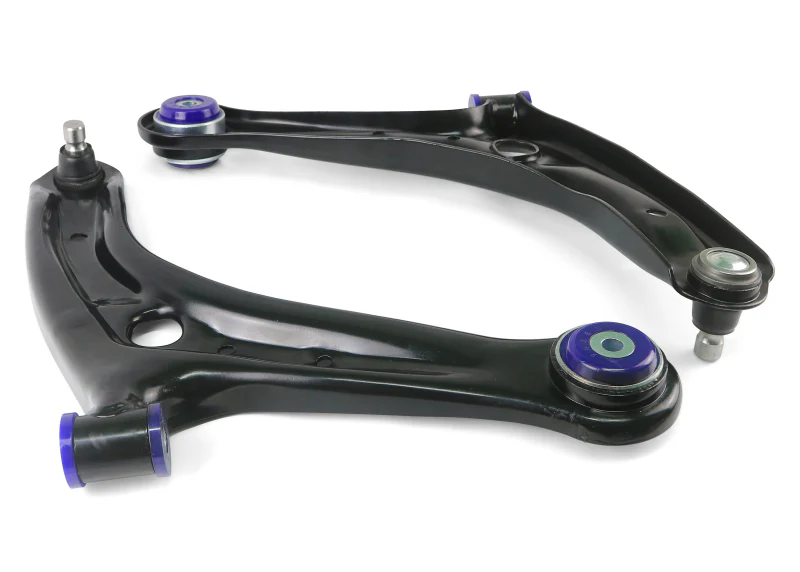 SuperPro 2011-2019 Ford Fiesta S Front Lower Control Arm Set w/ Bushings (+Caster) - Image 3