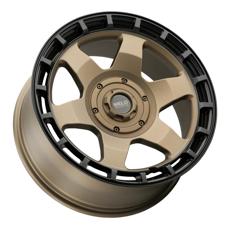 Weld Off-Road Ridge 20x9 - 8x165.1 BP - ET0 - 125.1mm CB - Satin Bronze Wheel (Black Ring) - Image 2