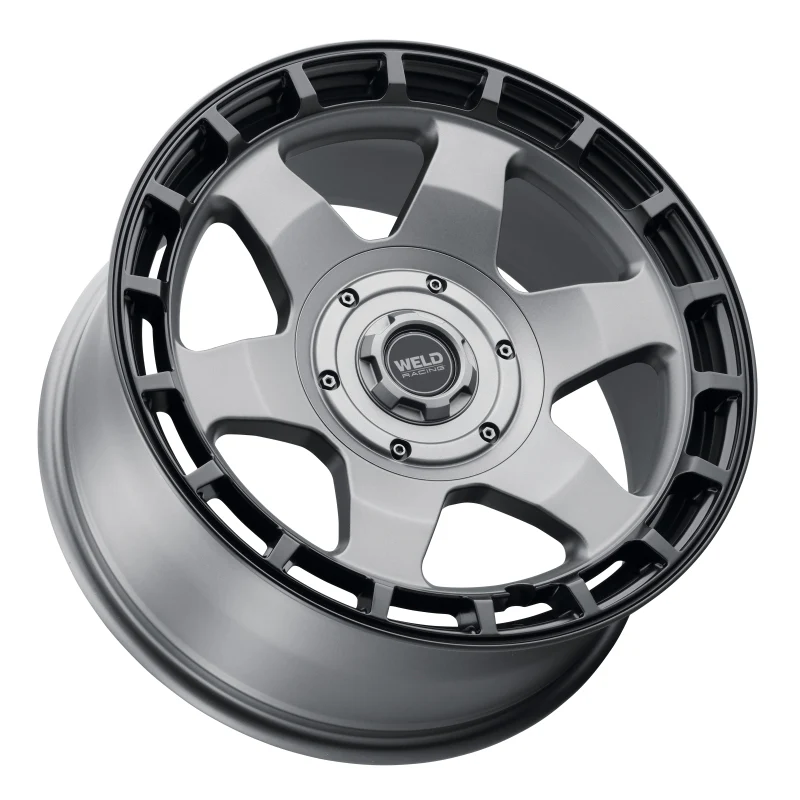 Weld Off-Road Ridge 20x9 - 8x170 BP - ET0 - 125.1mm CB - Satin Gunmetal Wheel (Black Ring) - Image 2